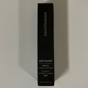 (012) NEW bareMinerals Gen Nude MATTE Liquid Lipcolor in JUJU - 4 mL/ .13 fl oz
